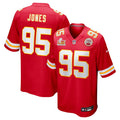 Men's  Chris Jones Red Kansas City Chiefs Super Bowl LIX Game Jersey