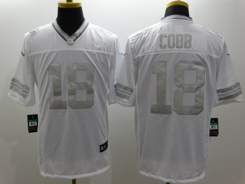 Men's Green Bay Packers Randall Cobb #18 White Game Jersey1