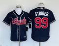 Men's Atlanta Braves Spencer Strider #99 Navy Alternate Replica Player Jersey1