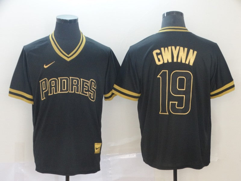 Men's San Diego Padres Tony Gwynn #19 Black Player Jersey1
