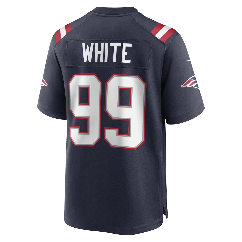 Keion White New England Patriots   Game Jersey - Navy
