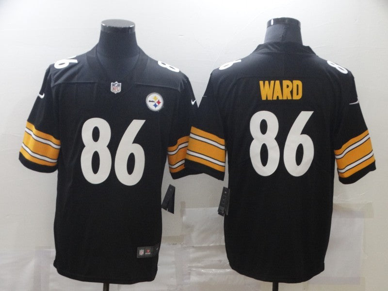 Men's Pittsburgh Steelers Hines Ward #86 Black Game Jersey1