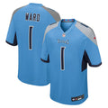 Tennessee Titans Cameron Ward  Light Blue 2025  Draft First Round Pick Game Jersey