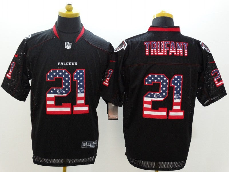 Men's Atlanta Falcons Desmond Trufant #21 Black Game Jersey1
