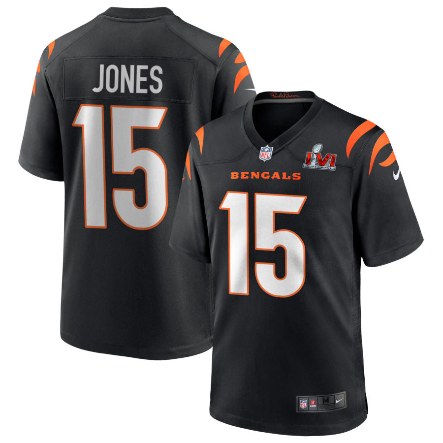 Charlie Jones Cincinnati Bengals  Super Bowl LVI Game Jersey - Black