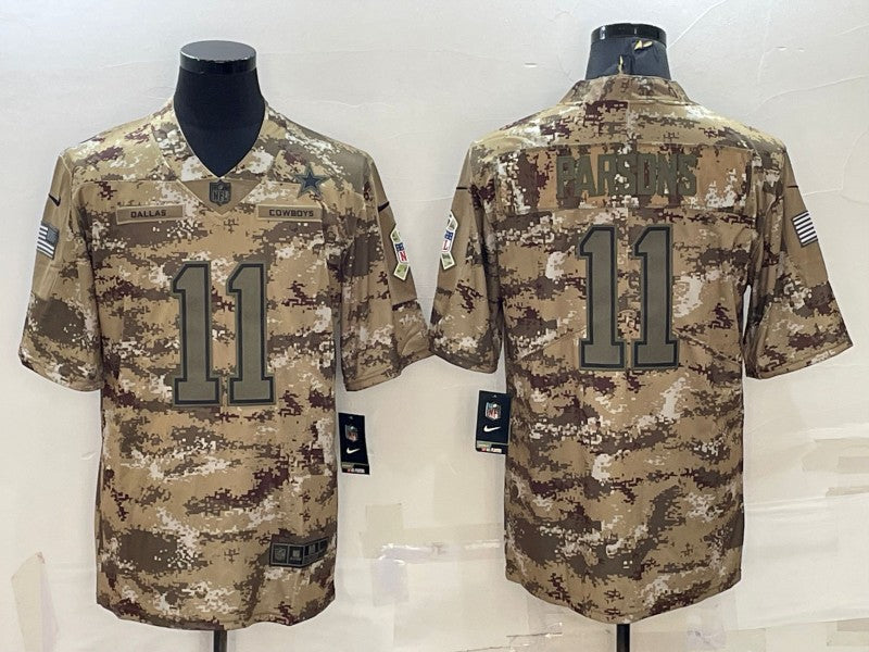 Men's Dallas Cowboys Micah Parsons #11 Camouflage Game Jersey1