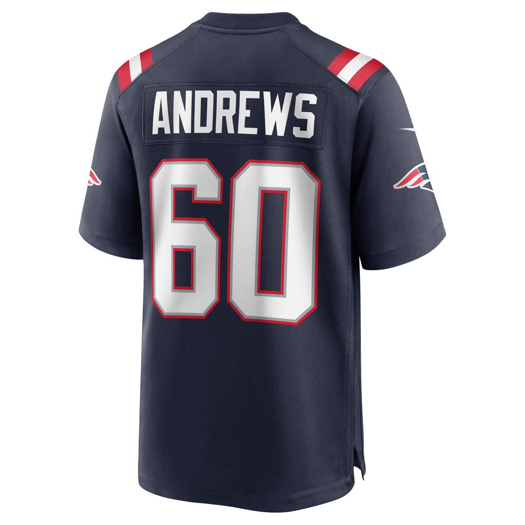 David Andrews New England Patriots  Game Jersey - Navy