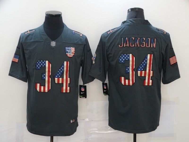 Men's Las Vegas Raiders #34 Bo Jackson Black Vapor Limited Jersey1