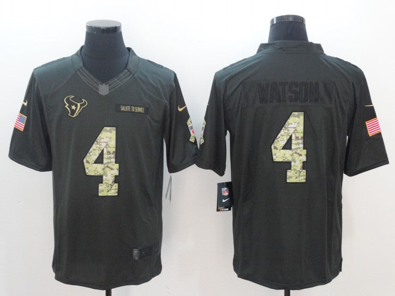 Men's Houston Texans #4 Deshaun Watson Black Authentic Game Jersey1