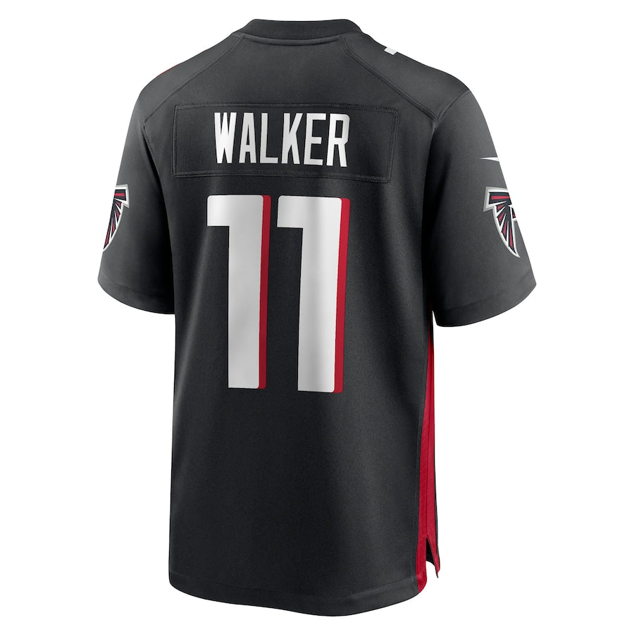 Men's Atlanta Falcons Jalon Walker  Black 2025  Draft First Round Pick Game Jersey