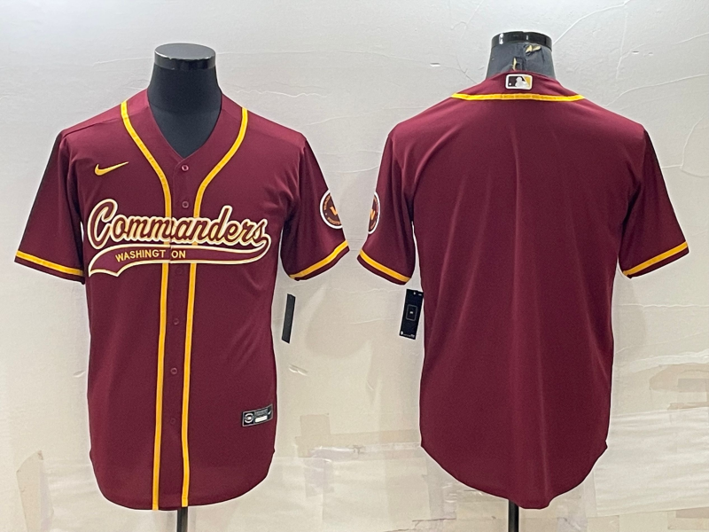 Men's Washington Commanders Red Blank Jersey1