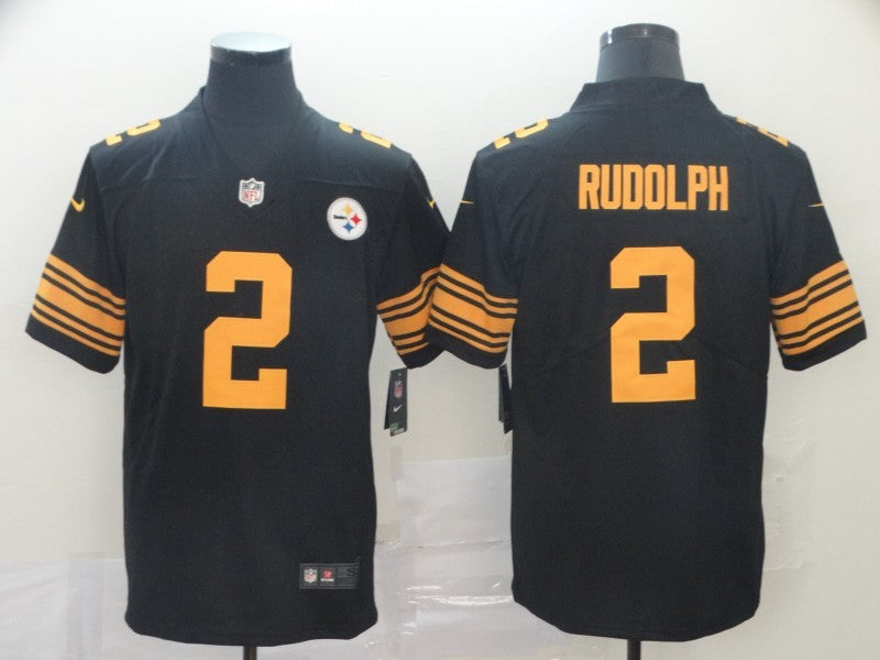 Men's Pittsburgh Steelers Mason Rudolph #2 Black Alternate Legend Jersey1