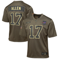 Youth Buffalo Bills Josh Allen  Olive 2025 Salute to Service Game Jersey
