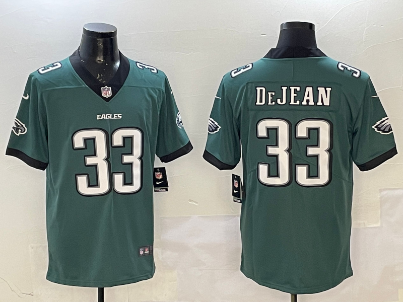 Men's Philadelphia Eagles Cooper DeJean #33 Midnight Green Game Player Jersey1