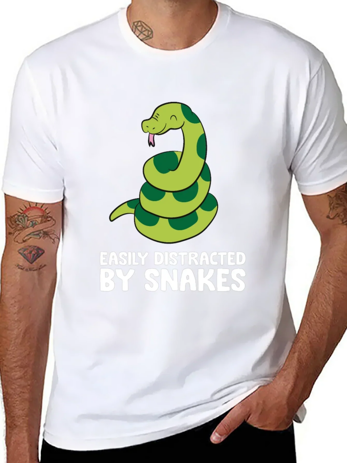 Easily Distracted By Snakes Graphic T-Shirt