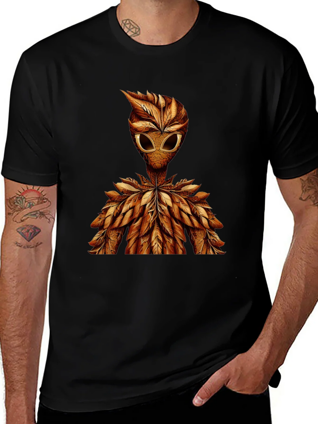 Leaf Alien Graphic Tee - Unique Design
