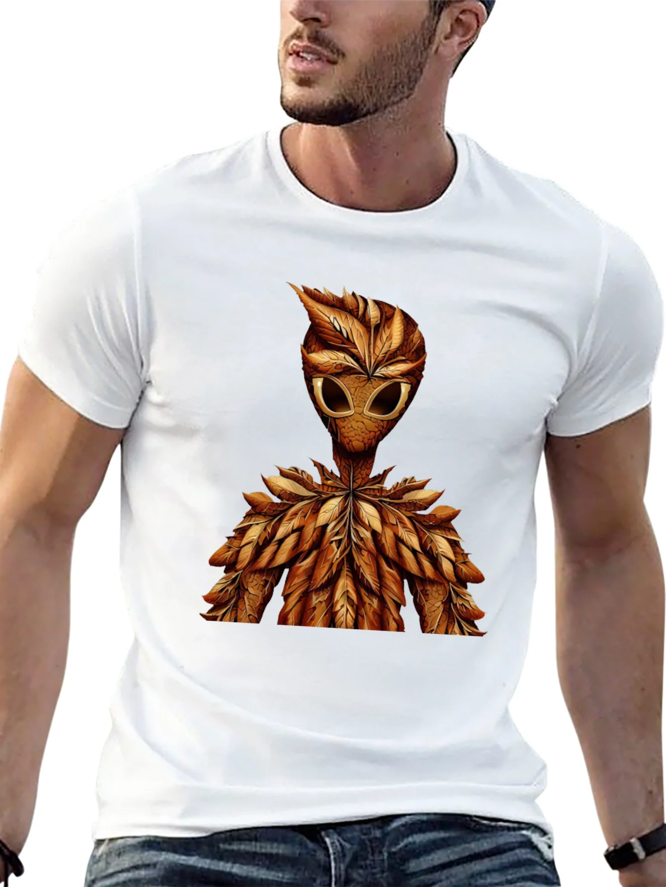 Leaf Alien Graphic Tee - Unique Design