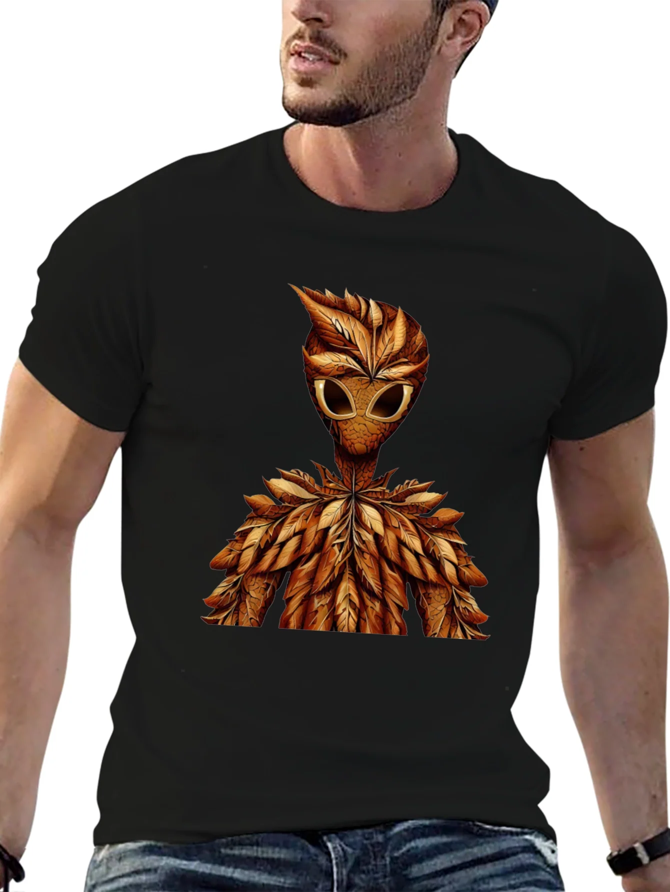 Leaf Alien Graphic Tee - Unique Design