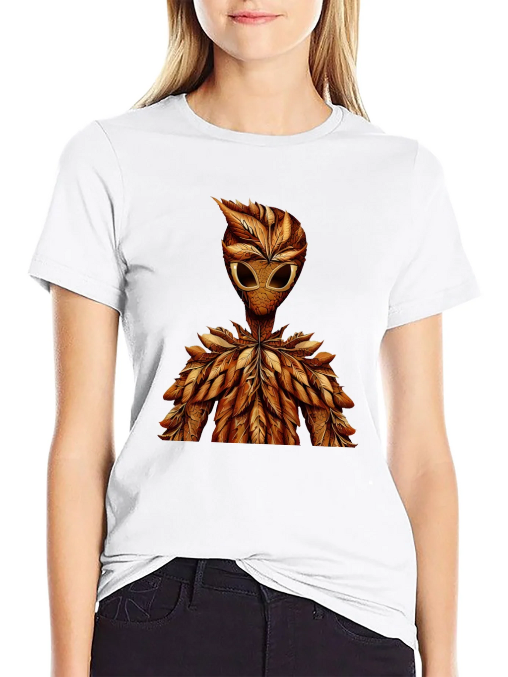 Leaf Alien Graphic Tee - Unique Design