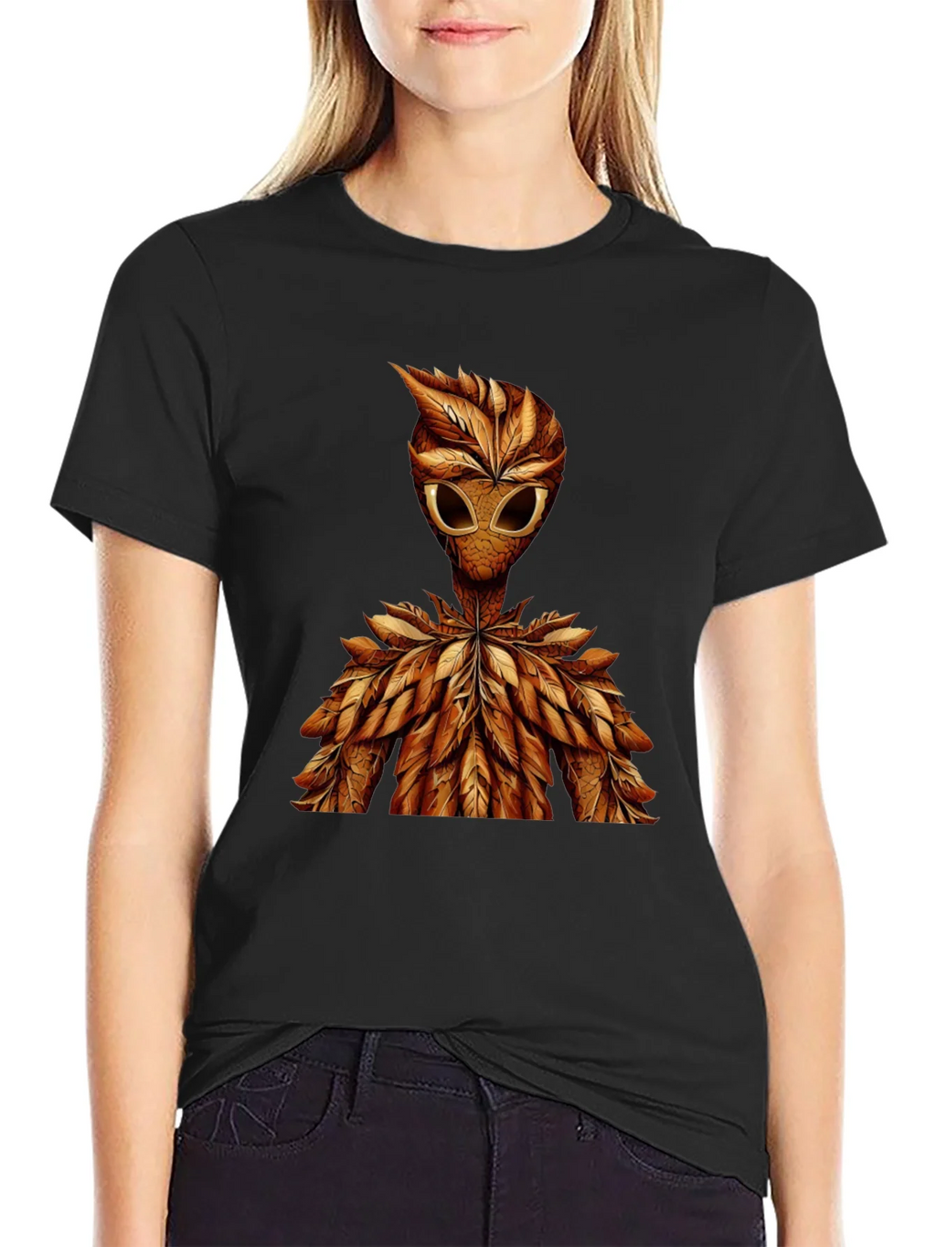Leaf Alien Graphic Tee - Unique Design