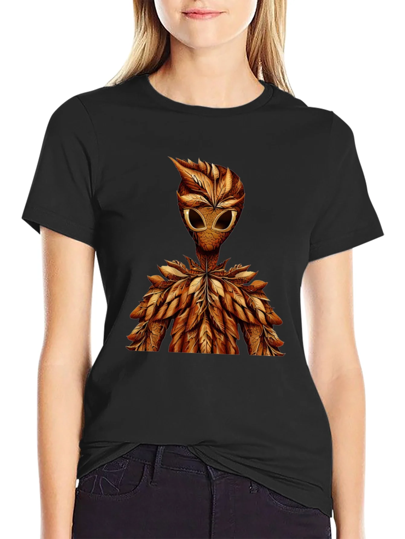 Leaf Alien Graphic Tee - Unique Design