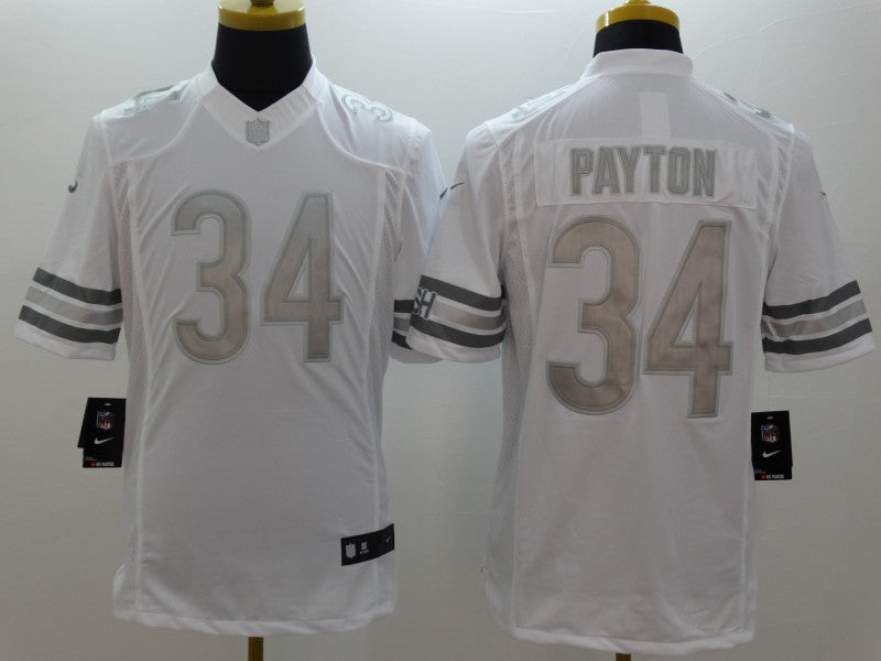 Men's Chicago Bears Walter Payton #34 White Game Player Jersey1