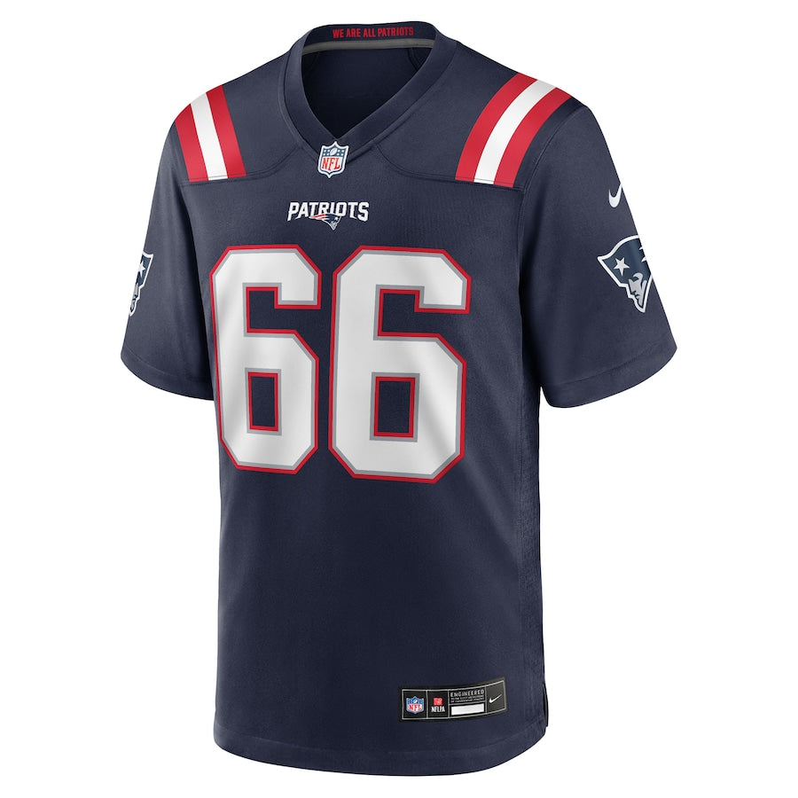 Men's New England Patriots Will Campbell  Navy 2025  Draft First Round Pick Game Jersey