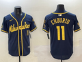 Men's Milwaukee Brewers Jackson Chourio #11 Navy Limited Player Jersey