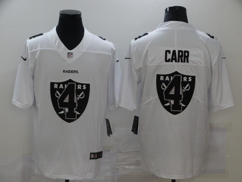 Men's Las Vegas Raiders Derek Carr #4 White Player Game Jersey1