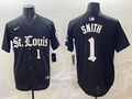 Men's St. Louis Cardinals Ozzie Smith #1 Black Replica Game Jersey