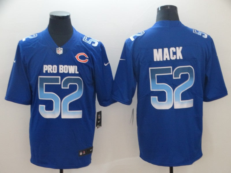 Men's Chicago Bears Khalil Mack #52 Blue All Star Game Jersey1