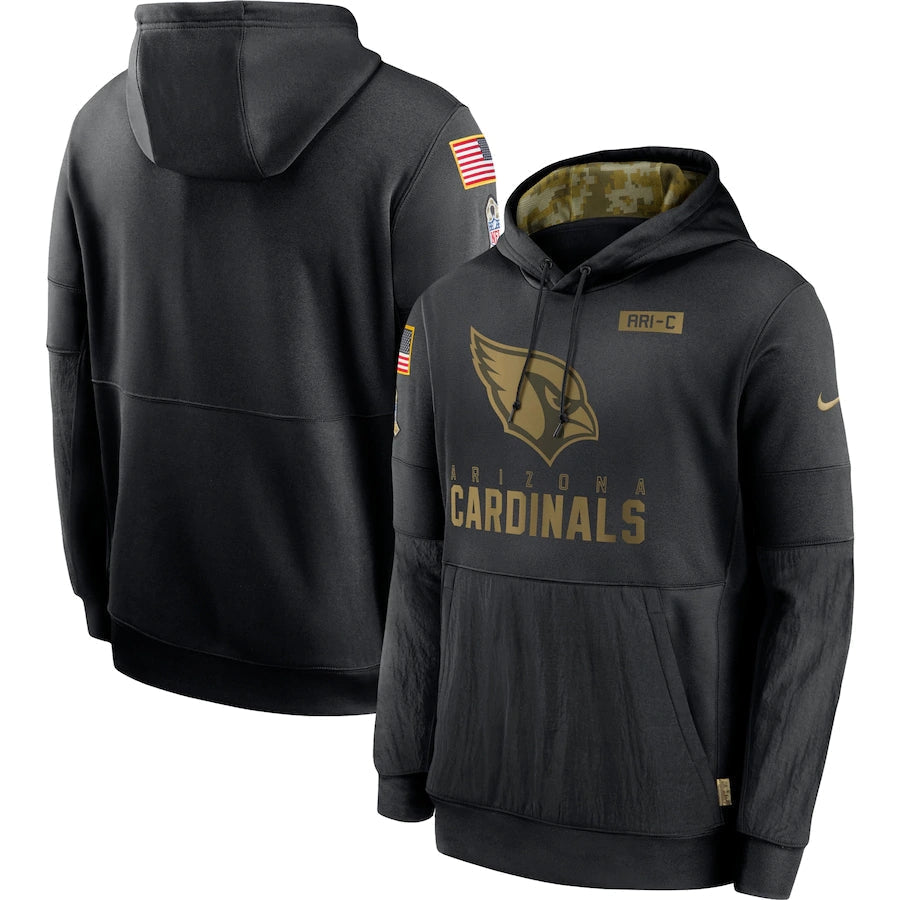 Men's Arizona Cardinals  2020 Salute to Service Hoodie1 Black