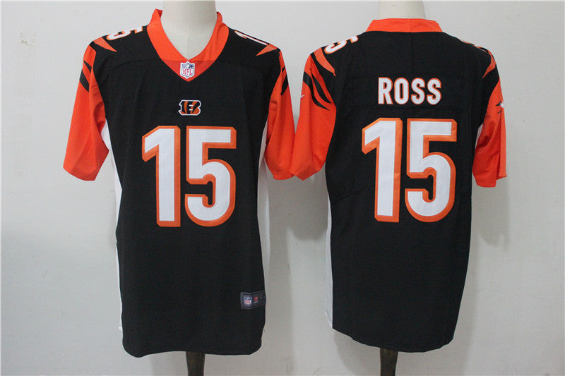Men's Cincinnati Bengals John Ross #15 Black Game Jersey1