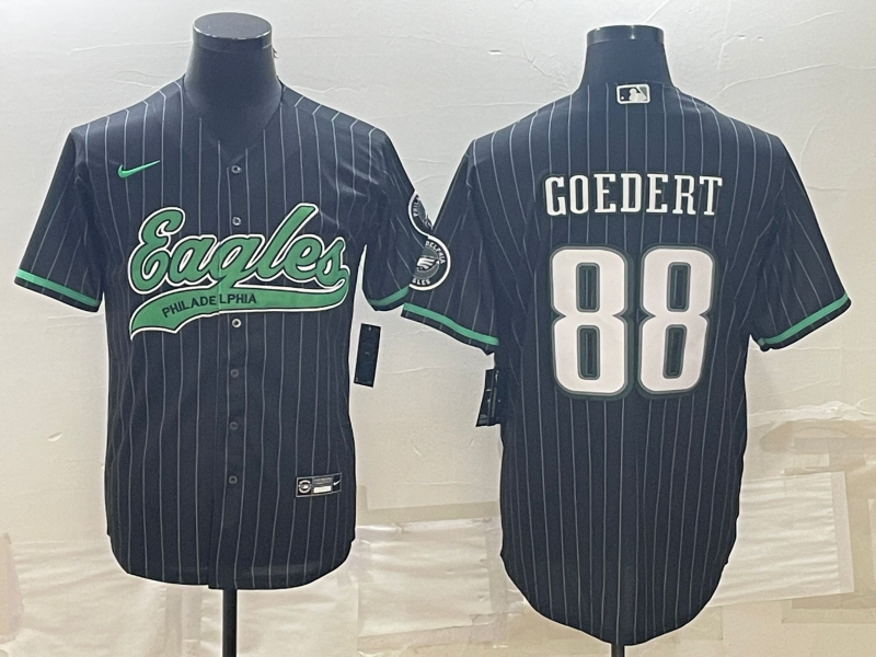 Men's Philadelphia Eagles Dallas Goedert #88 Black Player Jersey1 Joint Edition