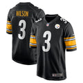 Russell Wilson 3 Pittsburgh Steelers Game Player Jersey - Black - National Football League 2024