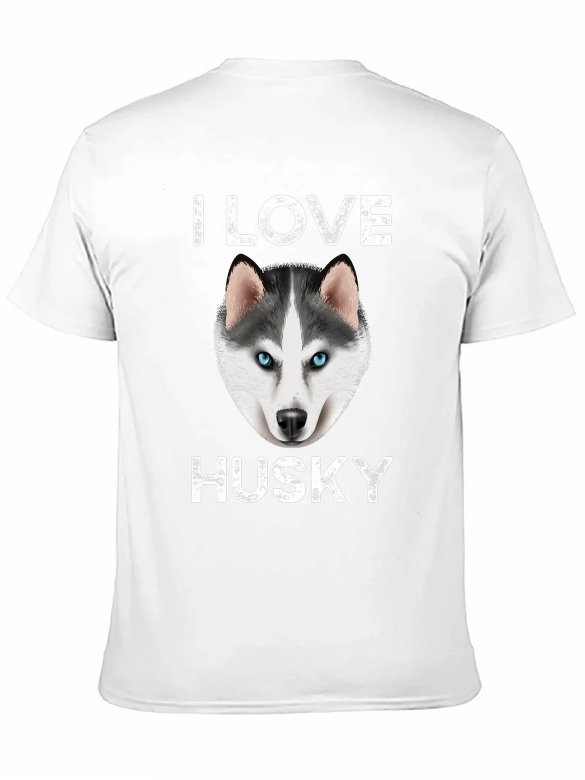 I Love Husky Graphic T-Shirt - Black