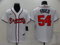 Men's Atlanta Braves Max Fried #54 White Replica Player Jersey1