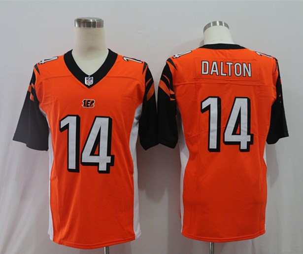 Men's Cincinnati Bengals Andy Dalton #14 Orange Game Jersey1