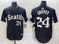 Men's Seattle Mariners Ken Griffey Jr. #24 Black Limited Player Jersey