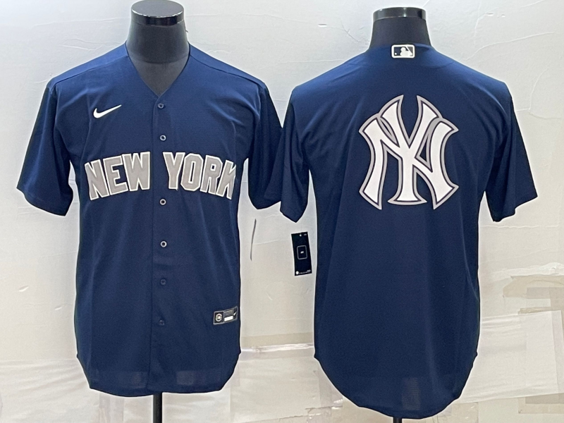 Men's New York Yankees Navy Replica Player Jersey1