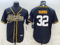 Men's Pittsburgh Steelers Franco Harris #32 Black Player Jersey1