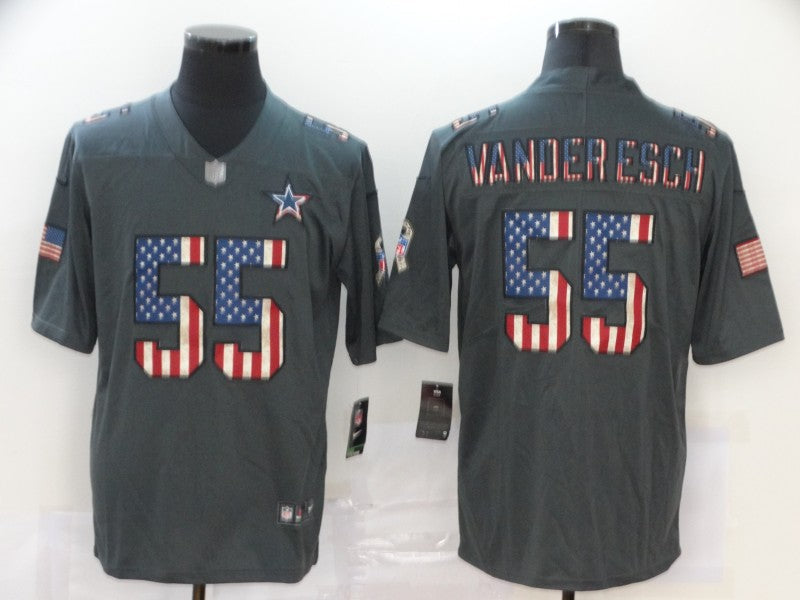 Men's Dallas Cowboys Leighton Vander Esch #55 Black Authentic Game Jersey1