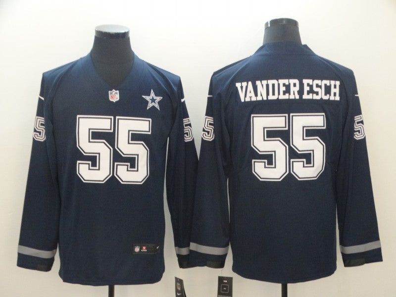 Men's Dallas Cowboys Leighton Vander Esch #55 Navy Player Game Jersey1