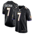 Rashod Bateman Baltimore Ravens  Game   Jersey - Black