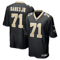 Men's New Orleans Saints Kelvin Banks Jr.  Black 2025  Draft First Round Pick Game Jersey