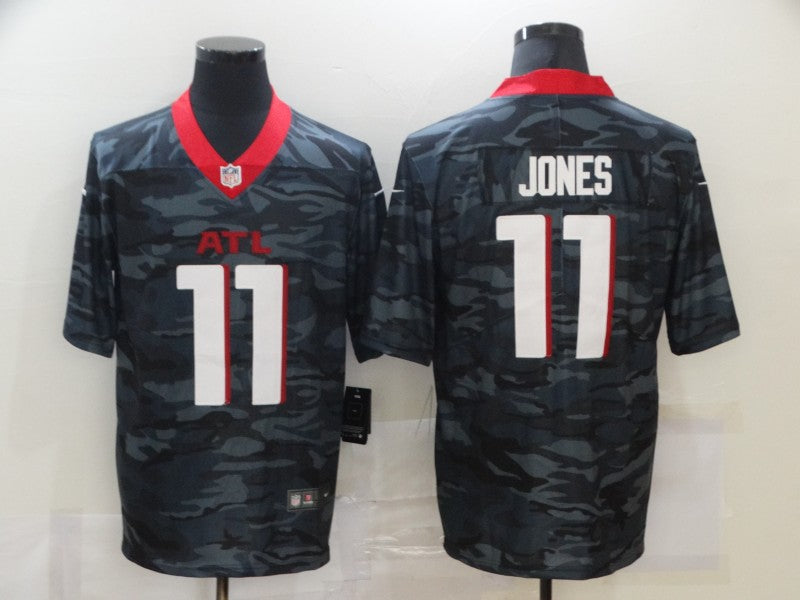 Men's Atlanta Falcons Julio Jones #11 Gray Camouflage Game Jersey1