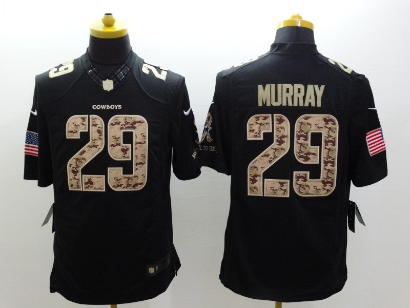 Men's Dallas Cowboys DeMarco Murray #29 Black Game Player Jersey1