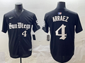 Men's San Diego Padres Luis Arraez #4 Black Game Player Jersey