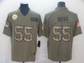 Men's Pittsburgh Steelers Devon Bush Jr. #55 Brown Player Game Jersey1
