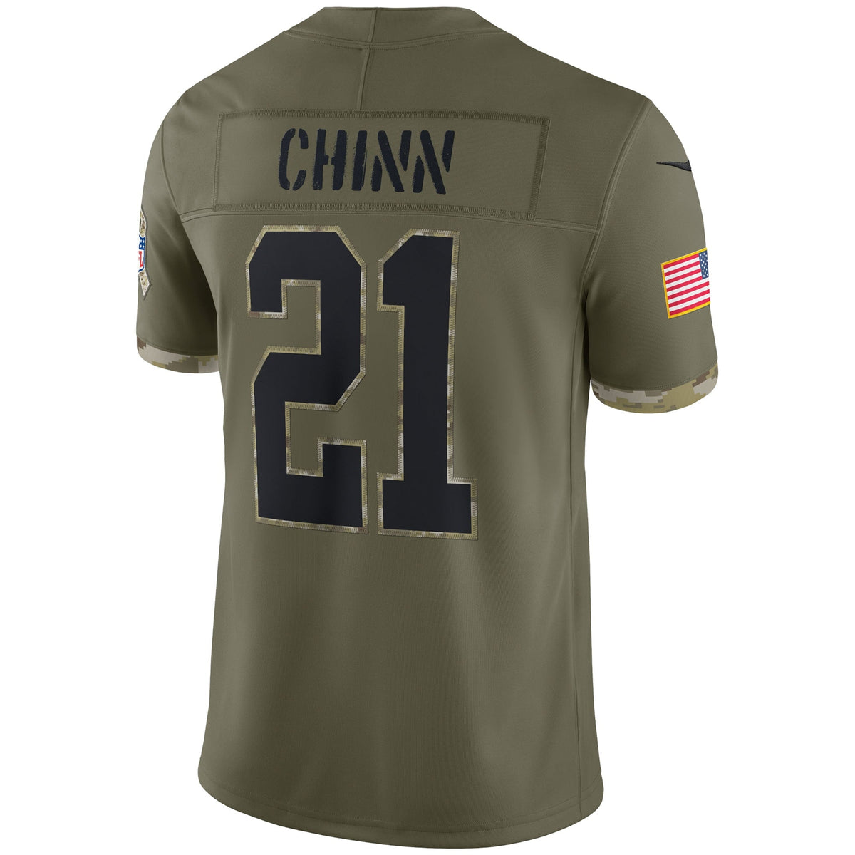 Jeremy Chinn Carolina Panthers  2022 Salute To Service Limited Jersey - Olive